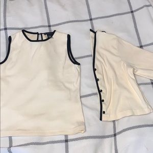Cream business Two piece set . Top only !